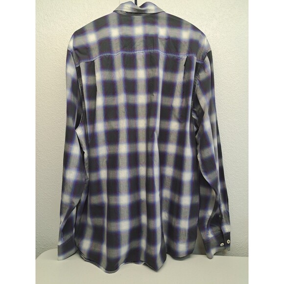 Tommy Bahama MEN'S Purple Black Plaid Button Up Long Sleeve Shirt Size XL - Picture 2 of 6